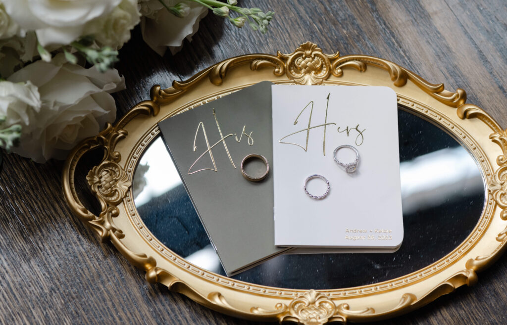 his and hers vow books by Kelly Jo Photography